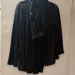 Amazon Black Pleated Women's Top & pants